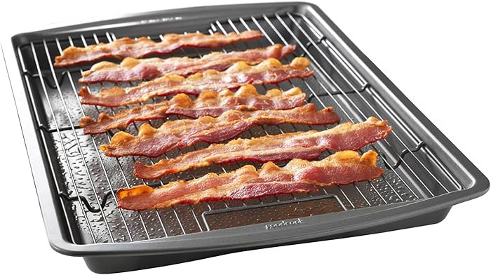 GoodCook 15\u201d x 10.5\u201d Nonstick Carbon Steel Baking Pan & Raised Wire Rack \u2013 Pizza C... | Amazon (US)
