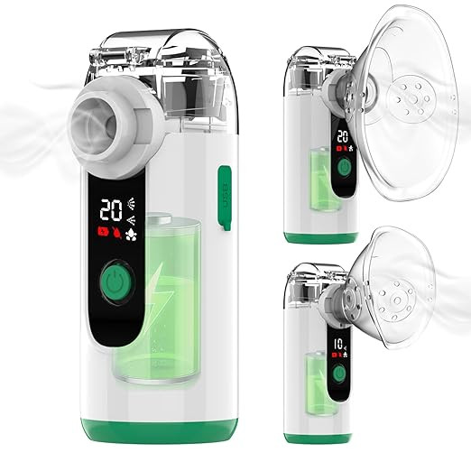 Hand-held Nebulizer for Respiratory System, Portable Nebulizer with Self-Clean Mode, Rechargeable... | Amazon (US)