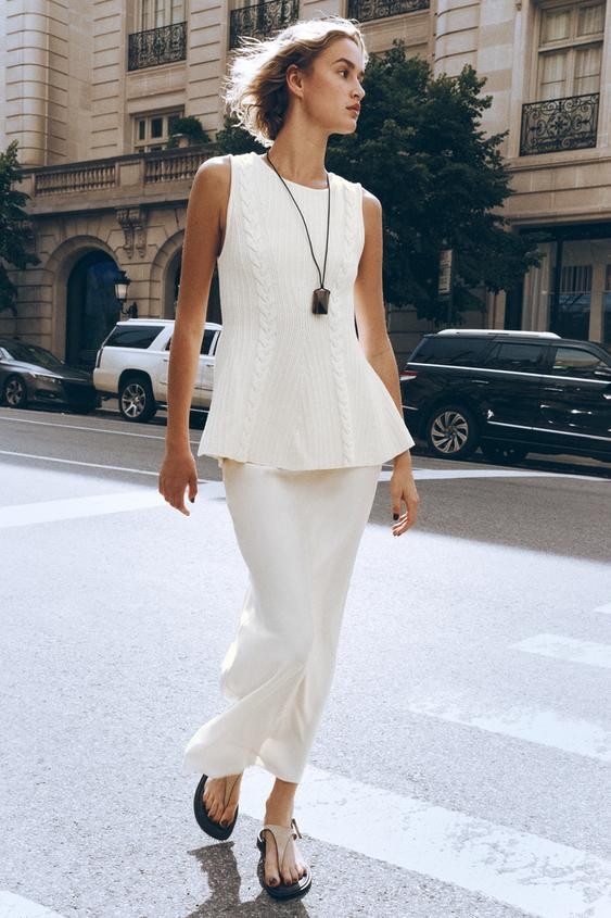 SATIN MIDI SKIRT | Zara US