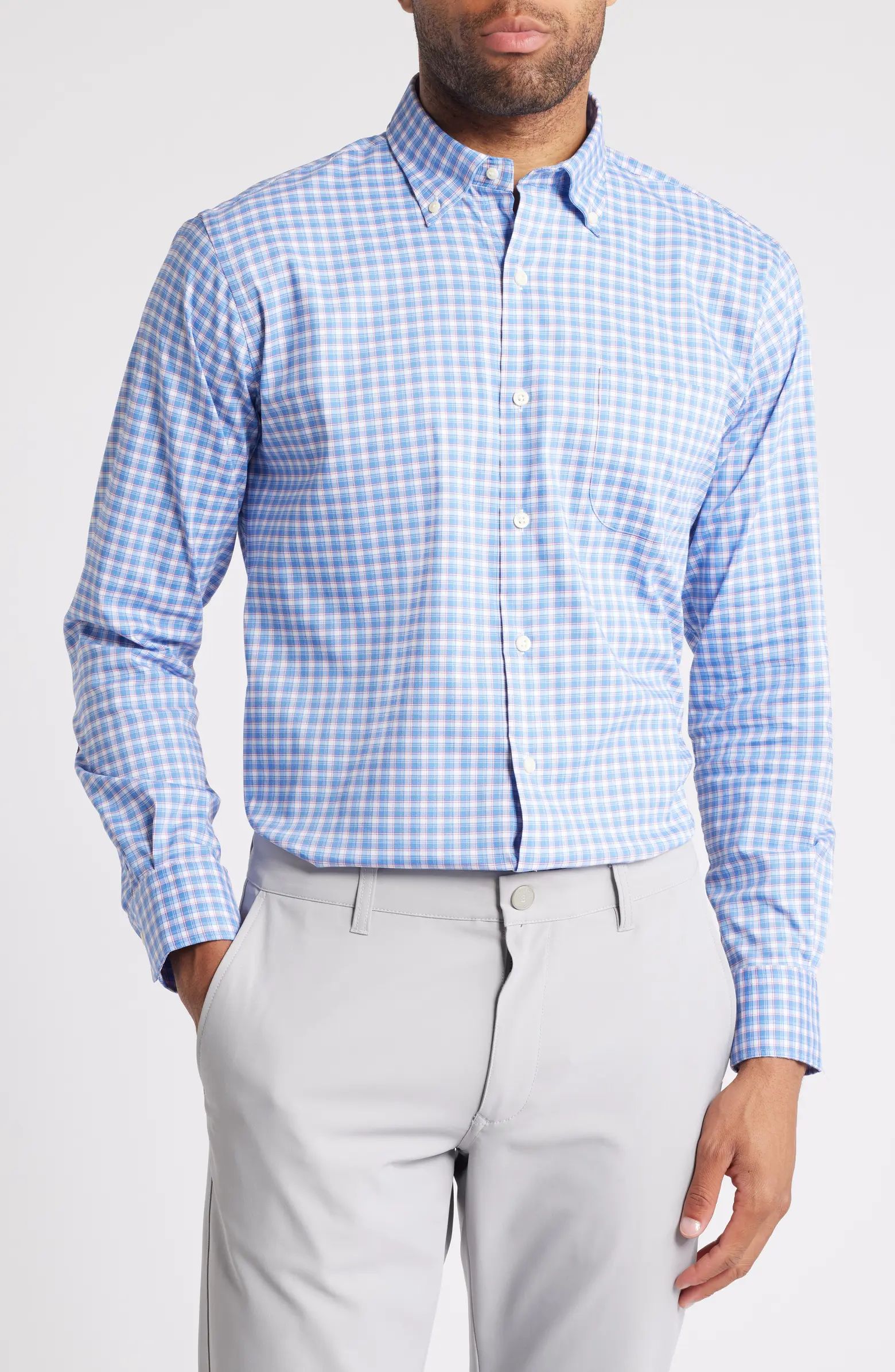 Harvey Plaid Stretch Button-Down Shirt | Nordstrom