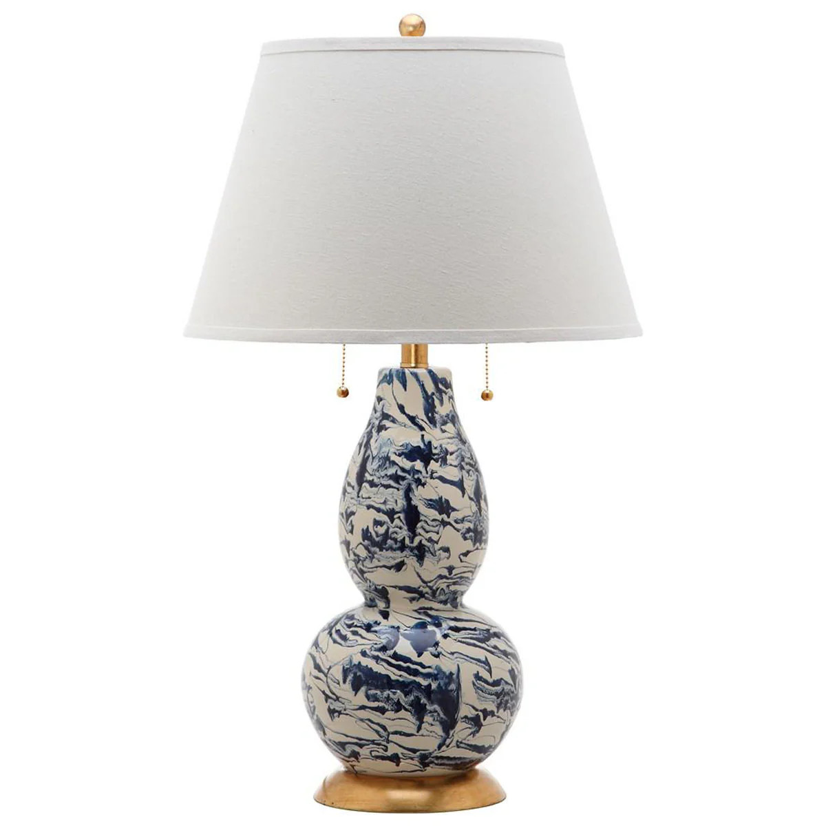 Marbleized Lamp - Navy | Furbish Studio