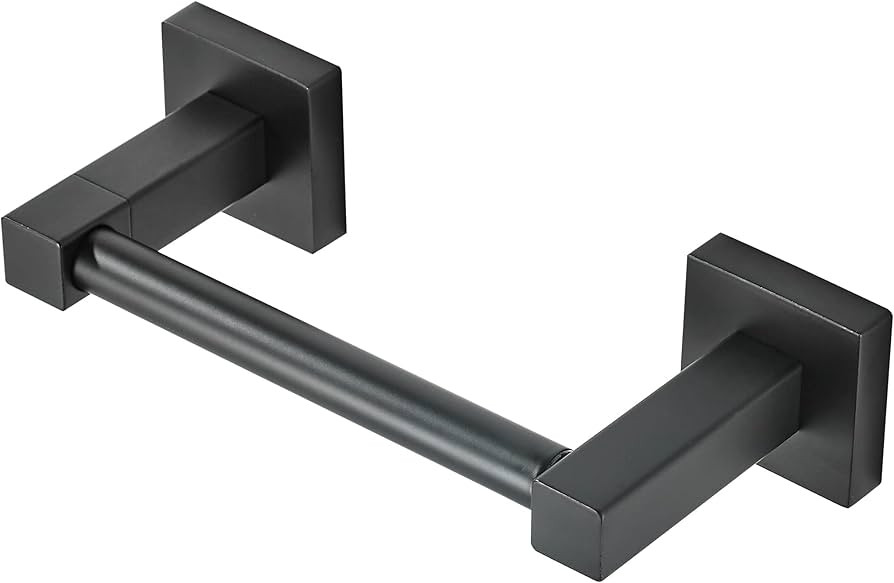Amazon.com: WOLIBEER Black Toilet Paper Holder, Matte Bathroom Toilet Roll Holder, Double Post Pi... | Amazon (US)