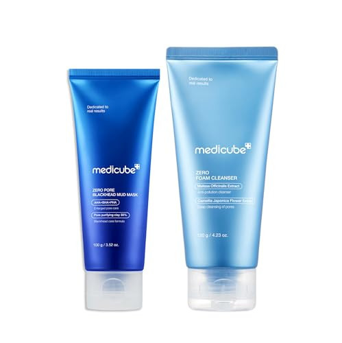 medicube Home Care Duo for Flawless Skin: Zero Pore Blackhead Mud Facial Mask and Zero Foam Cleanser for Sensitive Skin | Amazon (US)