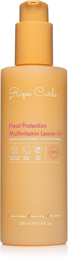 Rizos Curls Multivitamin Leave-In Heat Protection Up to 450°F – Strengthen, Repair & Add Shine... | Amazon (US)