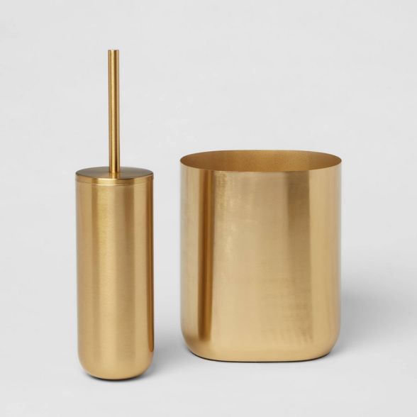 Brushed Brass Toilet Bowl Brush Gold - Threshold™ | Target