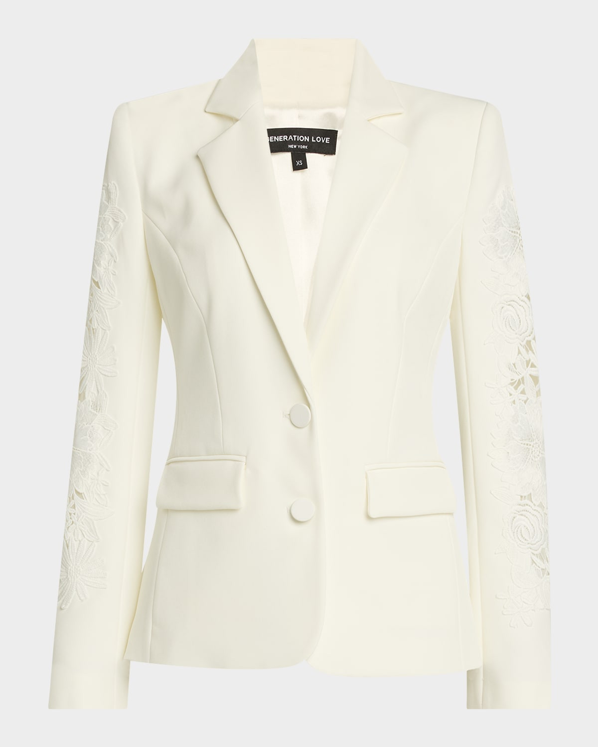 Venturi Lace Combo Blazer | Neiman Marcus