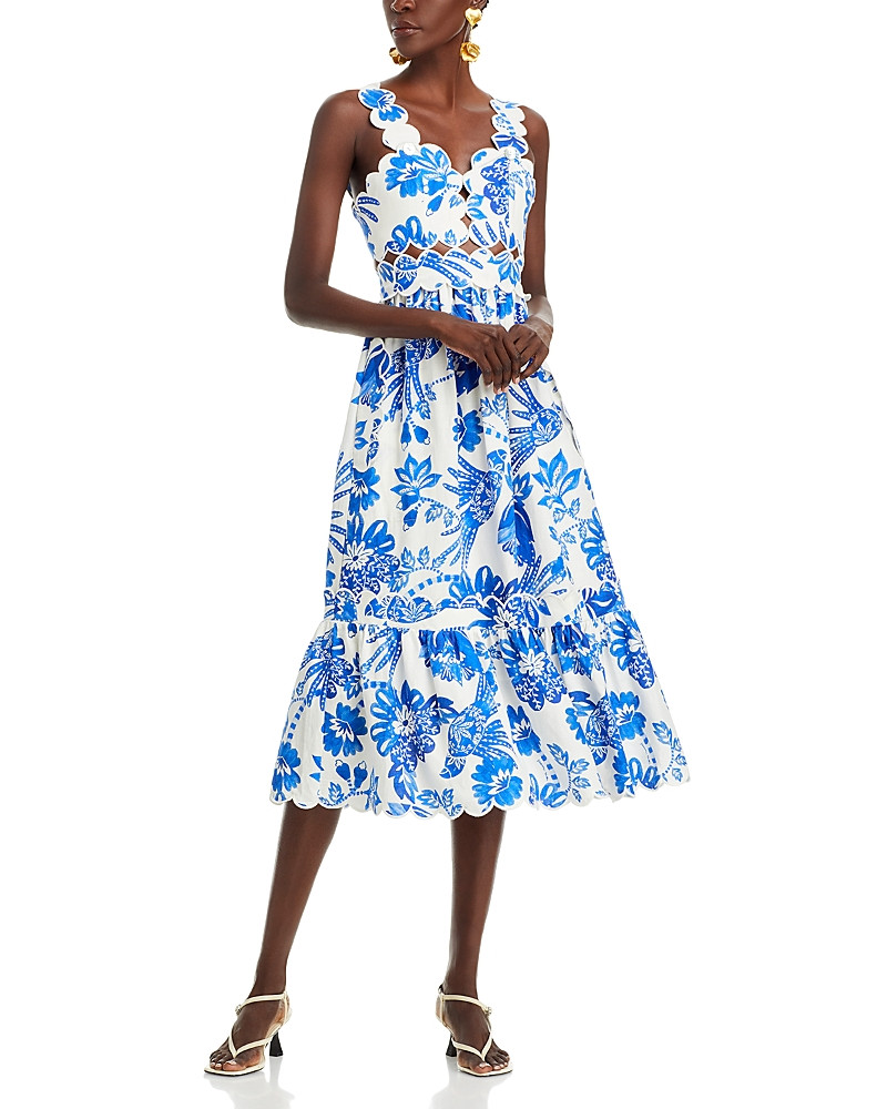 Farm Rio Floralful Birds Scalloped Edge Dress | Bloomingdale's (US)