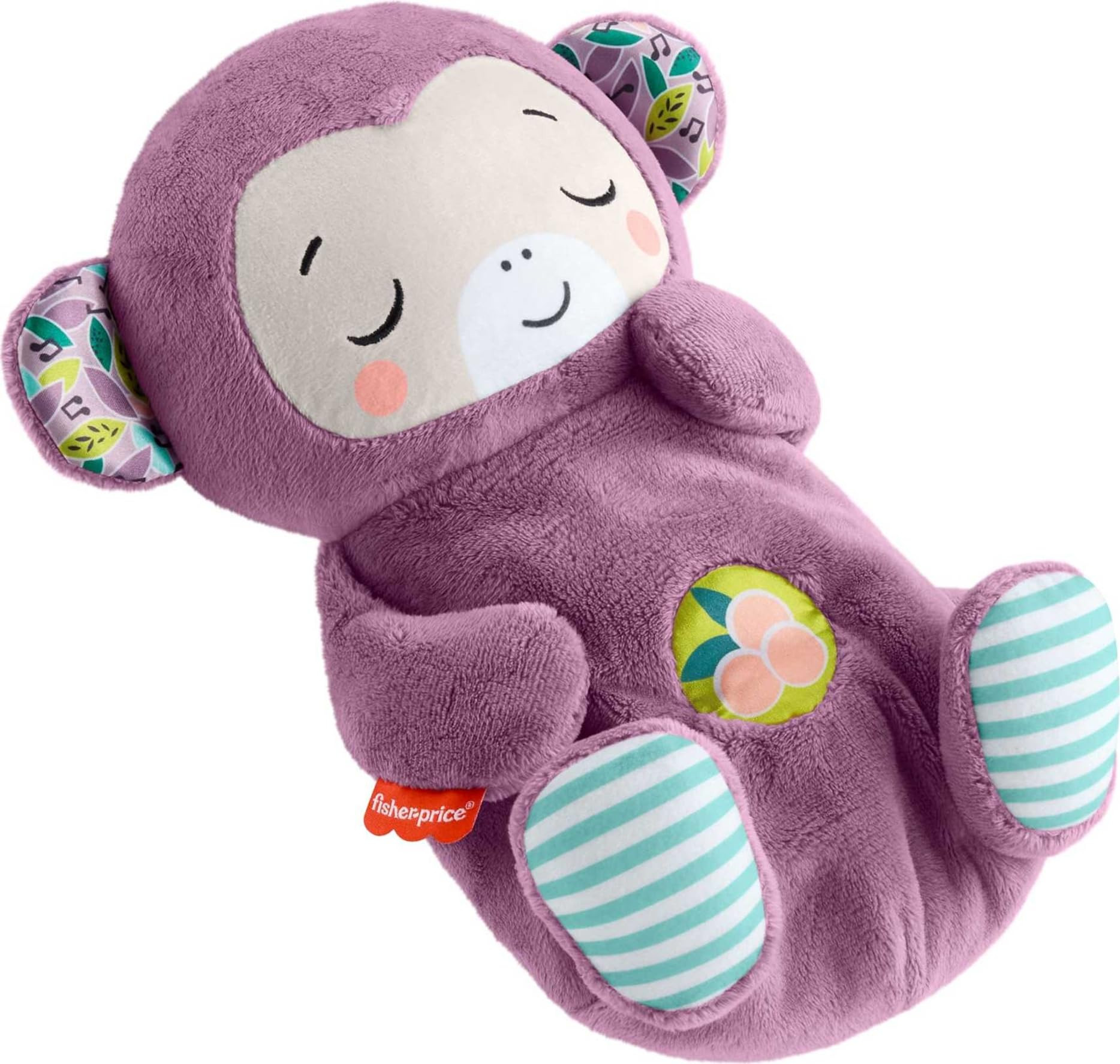 Fisher-Price Baby Toy Soothe ‘n Snuggle Purple Monkey Plush Portable Sound Machine with Breathi... | Amazon (US)