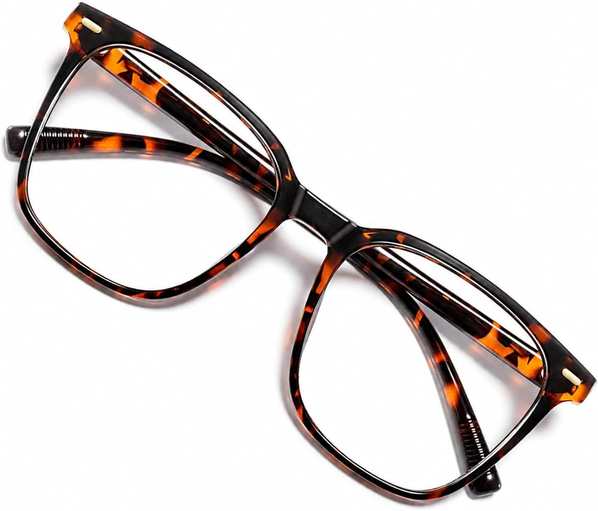 Oversized Square Blue Light Blocking Glasses for Women Men, Anti-Fatigue Computer Monitor Glasses... | Amazon (US)