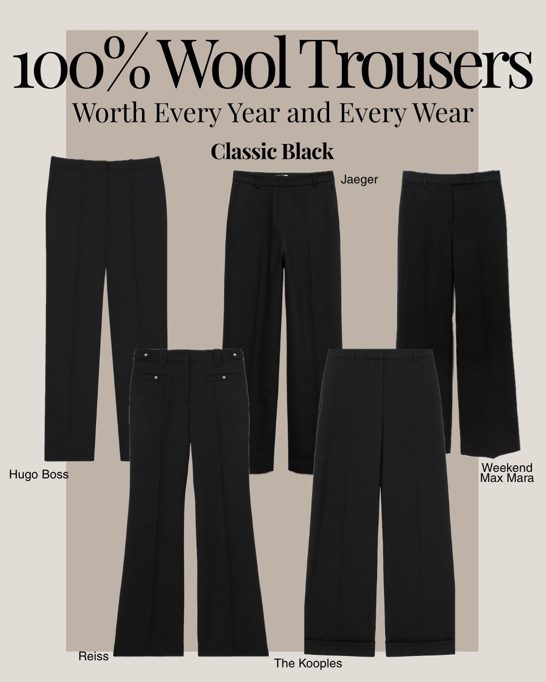 Now I understand why so many of you asked me to help you find real 100% wool trousers. It’s like trying to spot a rare species in Oxford Circus. Everywhere I looked, there was always a wool blend pretending to be the real thing (with 11% wool and 89% plastic)

Sure, if you have £1000 to burn, it’s easy. But I tried to keep the list realistic, so you do not have to choose between paying rent or owning trousers.

It took me a while to hunt them down, but at least I can proudly say I found a few. For the women who actually work, move, walk, commute and still want their trousers to behave



#LTKautumn #LTKwinter #LTKworkwear