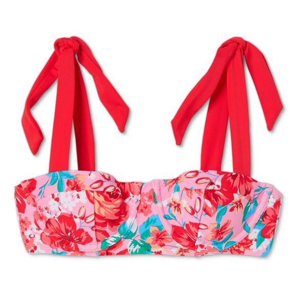 Juniors' Shoulder Tie Underwire Bikini Top - Xhilaration™ Multi Floral Print | Target