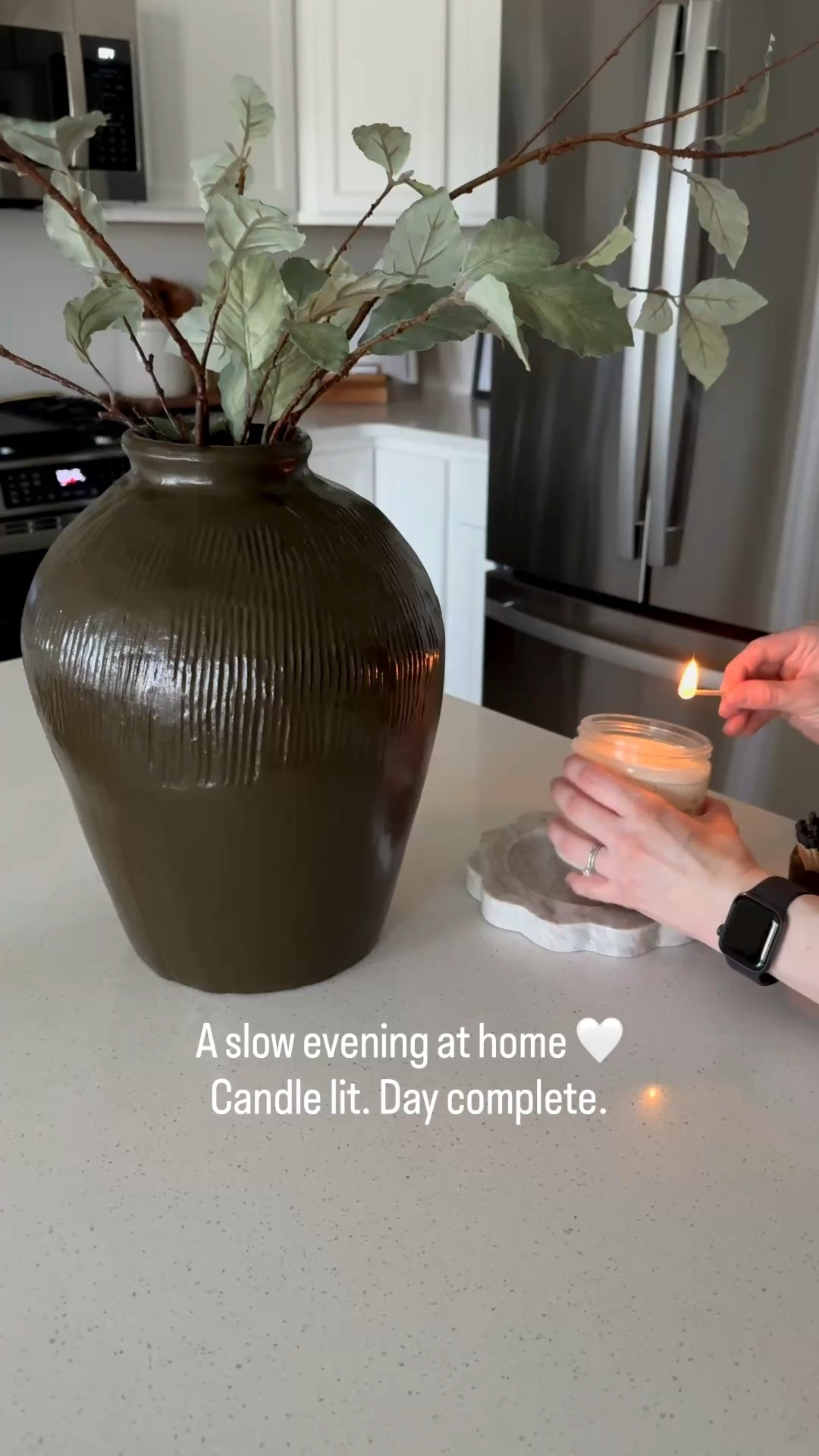 Sage stems, candle dish, trinket tray, island styling 

#LTKHome #LTKSpringSale #LTKSaleAlert