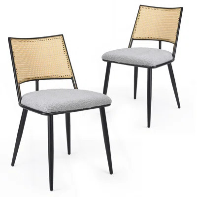 Dining Chairs Set Of 2, Mid-Century Modern Kitchen Chairs With Backrest & Metal Frame, Upholstered Accent Chairs For Dining Room, Kitchen, Living Room | Wayfair North America
