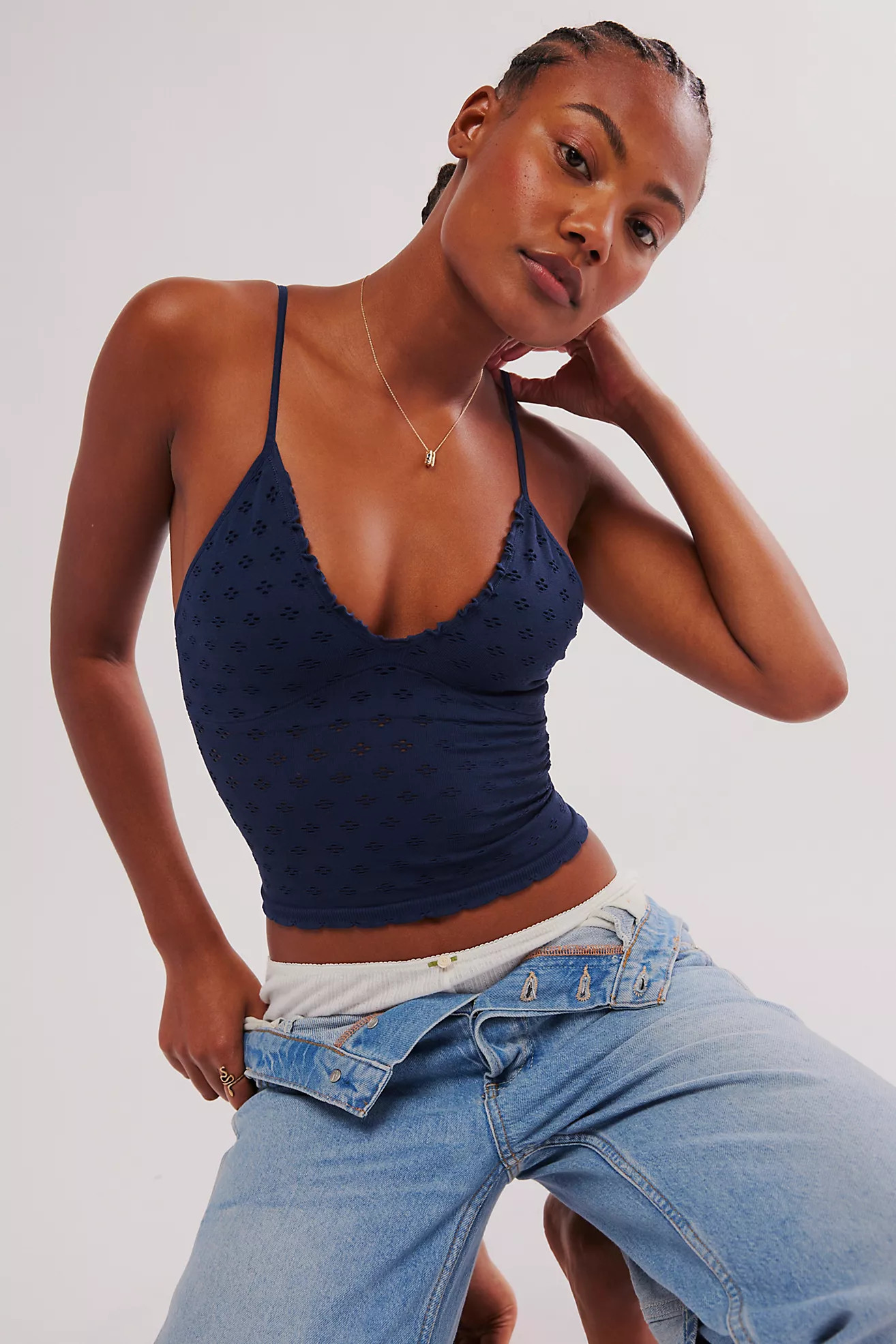 Eyelet Seamless Triangle Cami | Free People (Global - UK&FR Excluded)