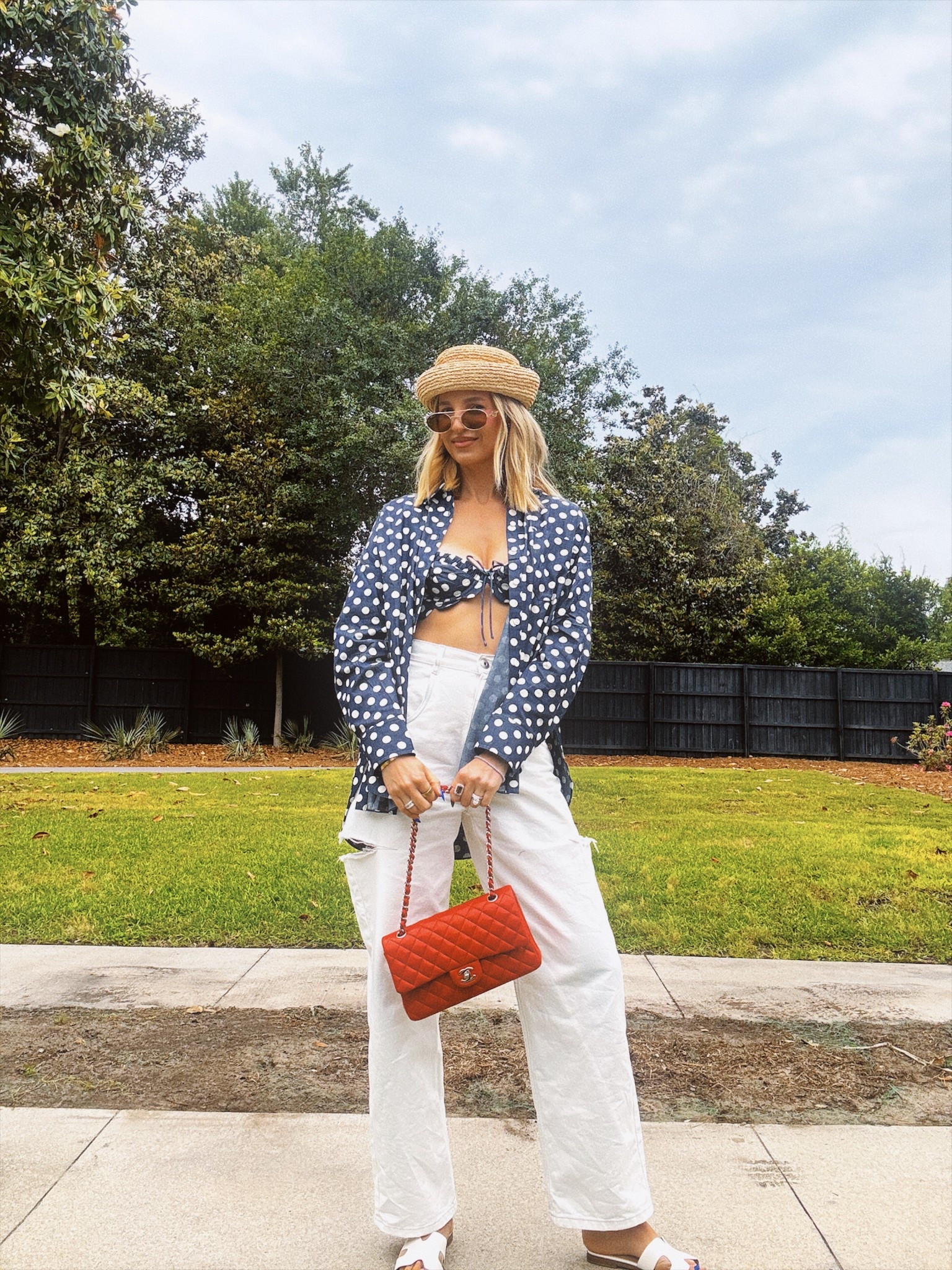 Wearing a small in the bra and the top. Jeans run TTS.

#LTKOver40 #LTKTravel #LTKStyleTip