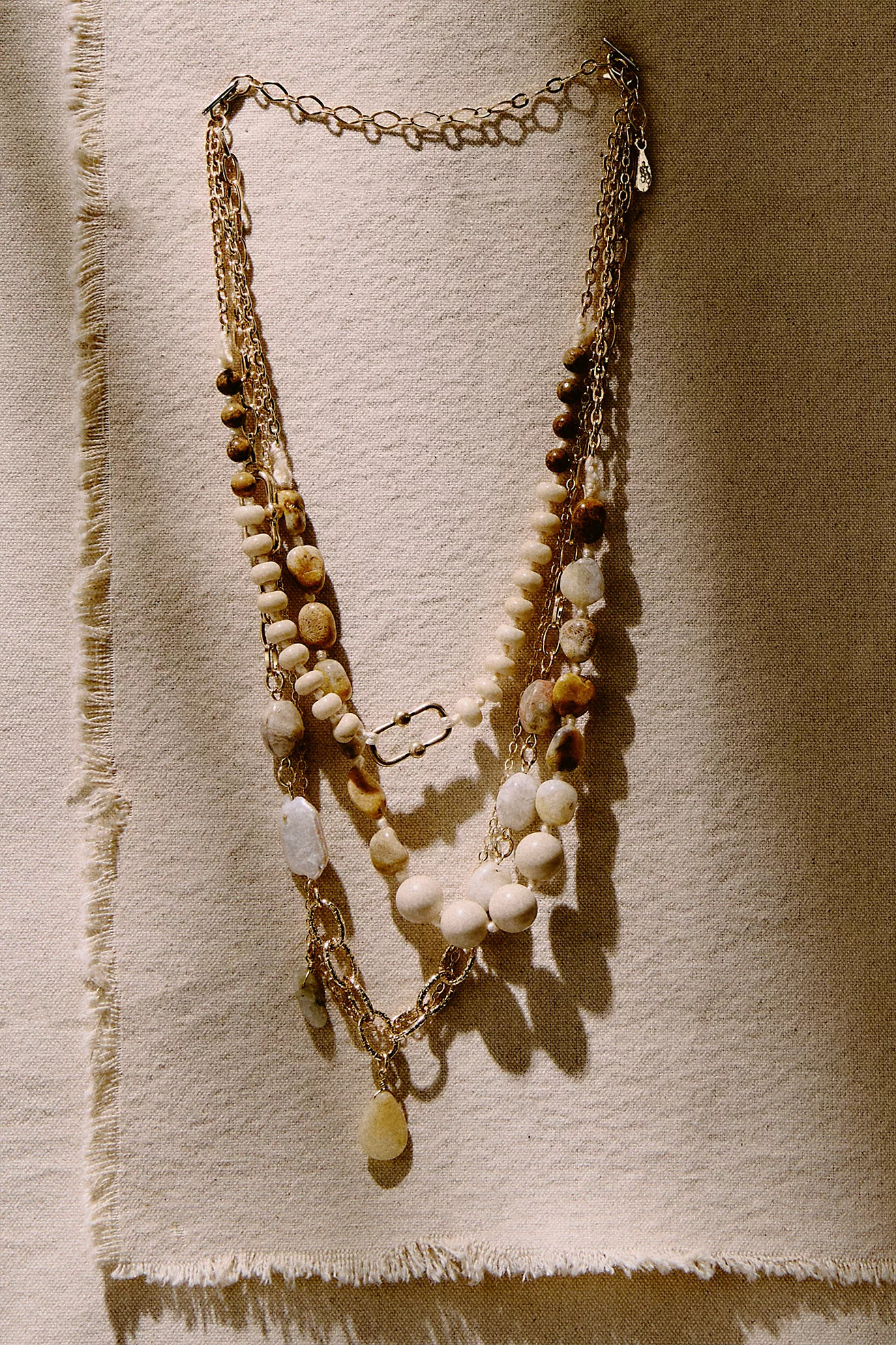Ariana Ost Cliff Beaded Semiprecious Stone Layered Necklace | Free People (Global - UK&FR Excluded)