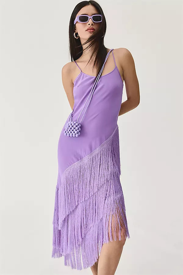 Delfi Collective Asymmetrical Fringe Dress | Anthropologie (US)