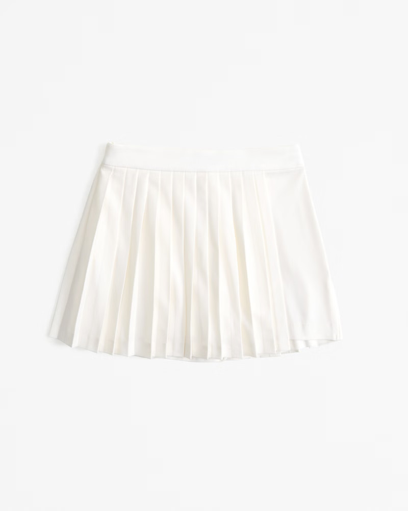 Women's Pleated Wrap Mini Skort | Women's Bottoms | Abercrombie.com | Abercrombie & Fitch (US)