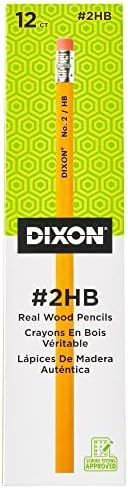 Dixon No. 2 Yellow Pencils, Wood-Cased, Black Core, #2 HB Soft, 12-Count (14402) | Amazon (US)