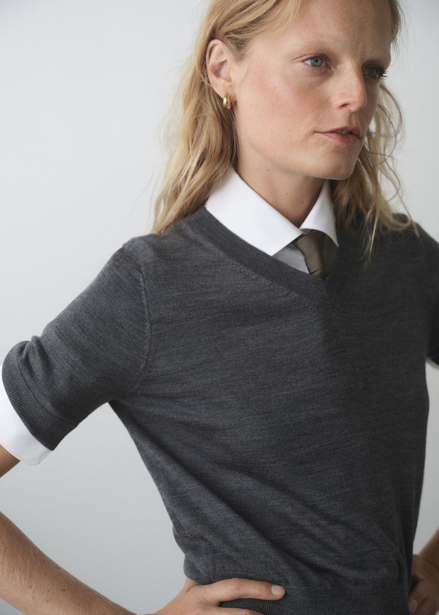 Stainless steel volume hoop earrings - Women | MANGO United Kingdom | MANGO (UK)