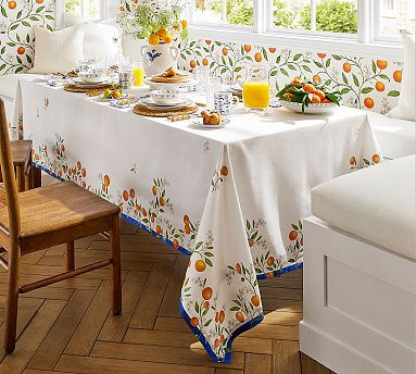 Mark D. Sikes Valencia Vine Tablecloth | Pottery Barn (US)