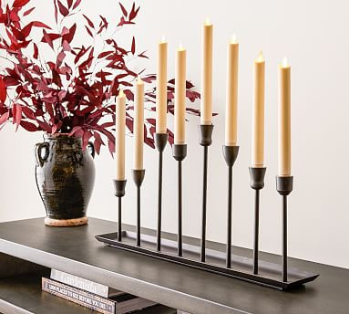Rio Bronze Centerpiece Taper Candleholder | Pottery Barn (US)