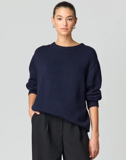 Longline Cotton Knit Jumper in Friday Night | Glassons | Glassons (Australia)