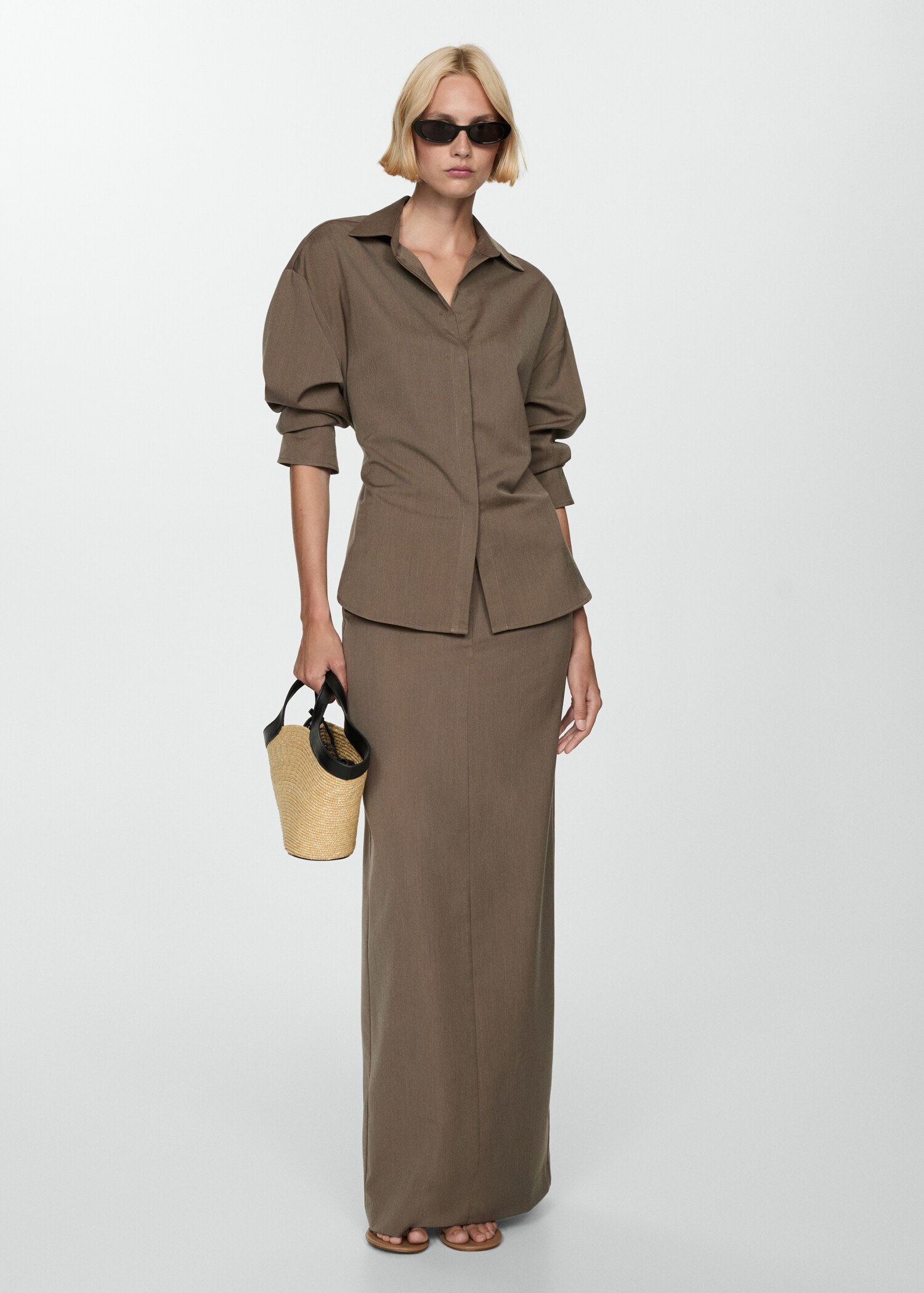 Slit long skirt | MANGO (US)