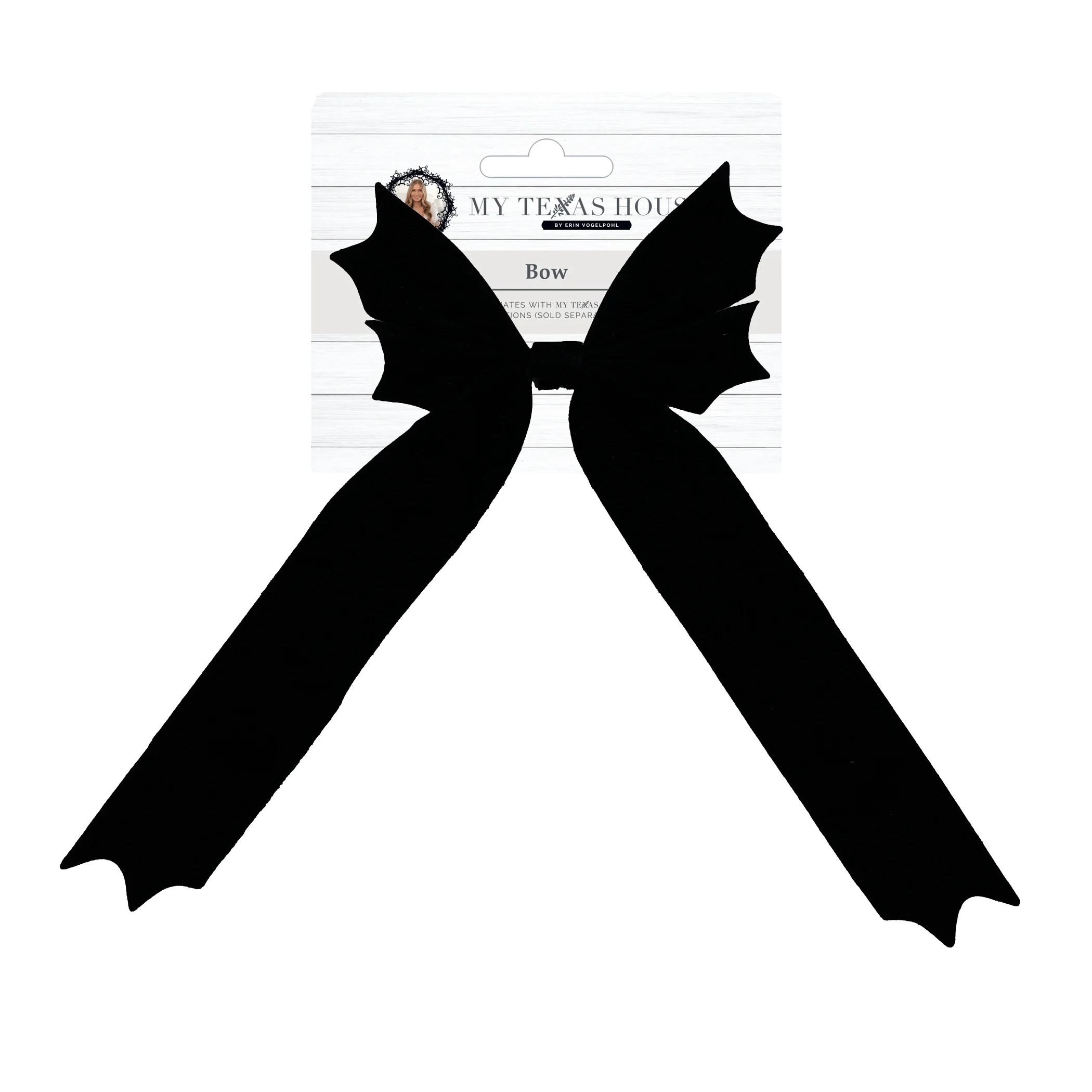 My Texas House 18" Black Velvet Halloween Large Bat Bow | Walmart (US)