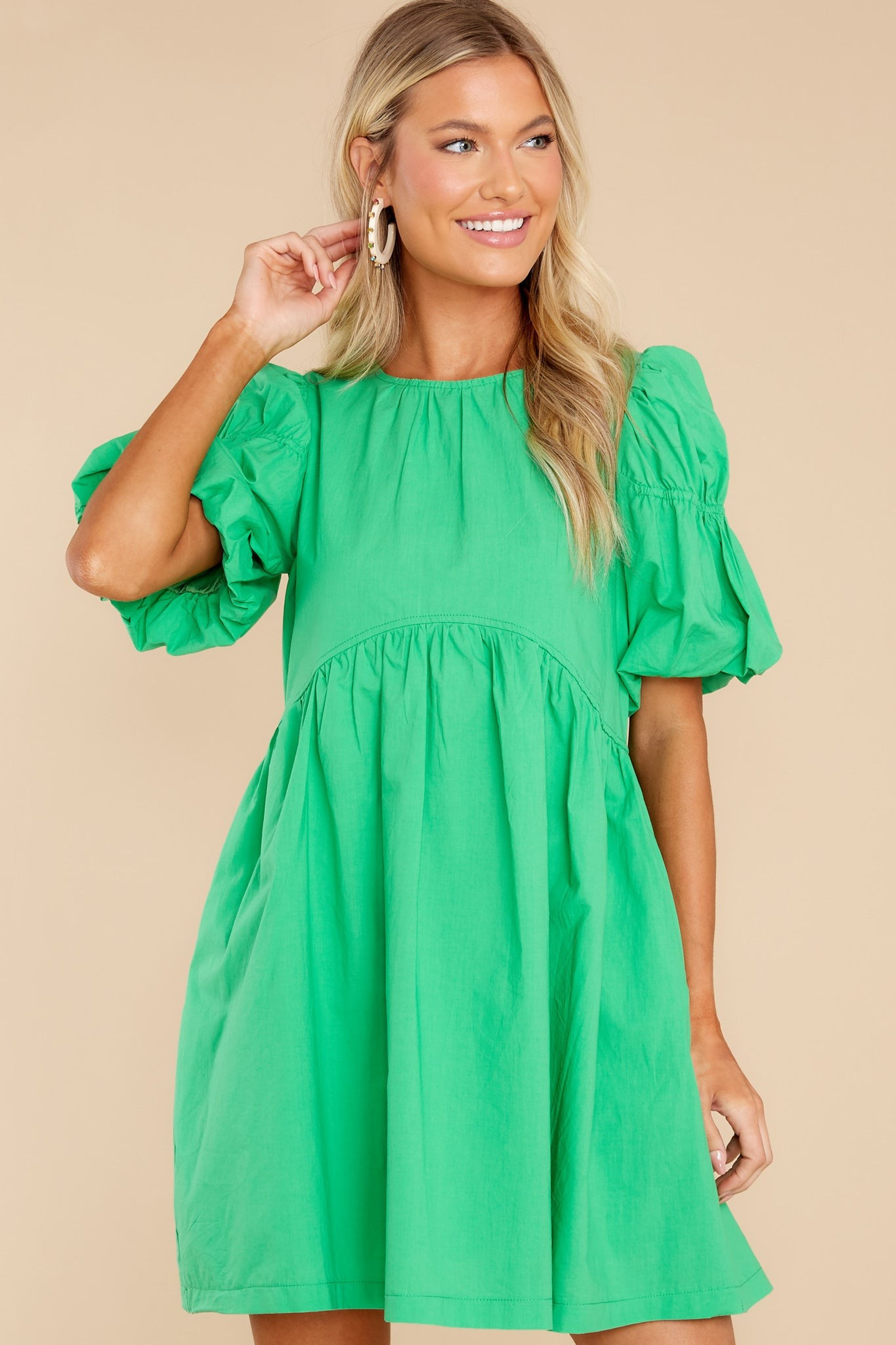 Totally Brilliant Kelly Green Mini Dress | Red Dress 