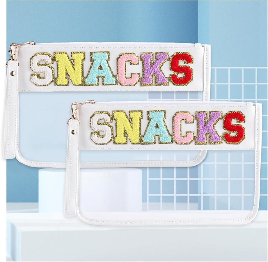 2Pcs Snack Bags,Snack Bags for Travel,Snack Bag for Letter Flat Pouch, Snack Bags for Kids Small ... | Amazon (US)