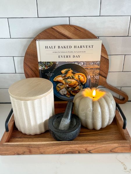 Kitchen Counter Styling Ideas | Kitchen Counter Fall Decor | Kitchen Countertop Decor | Kitchen Staging Items

Round Cutting Board, Wooden Serving Tray, Decorative Kitchen Cookbooks, Fall Kitchen Decor, Neutral Kitchen Decor, Target Kitchen Decor, Fall Pumpkin Candle, 

#LTKSeasonal #LTKhome