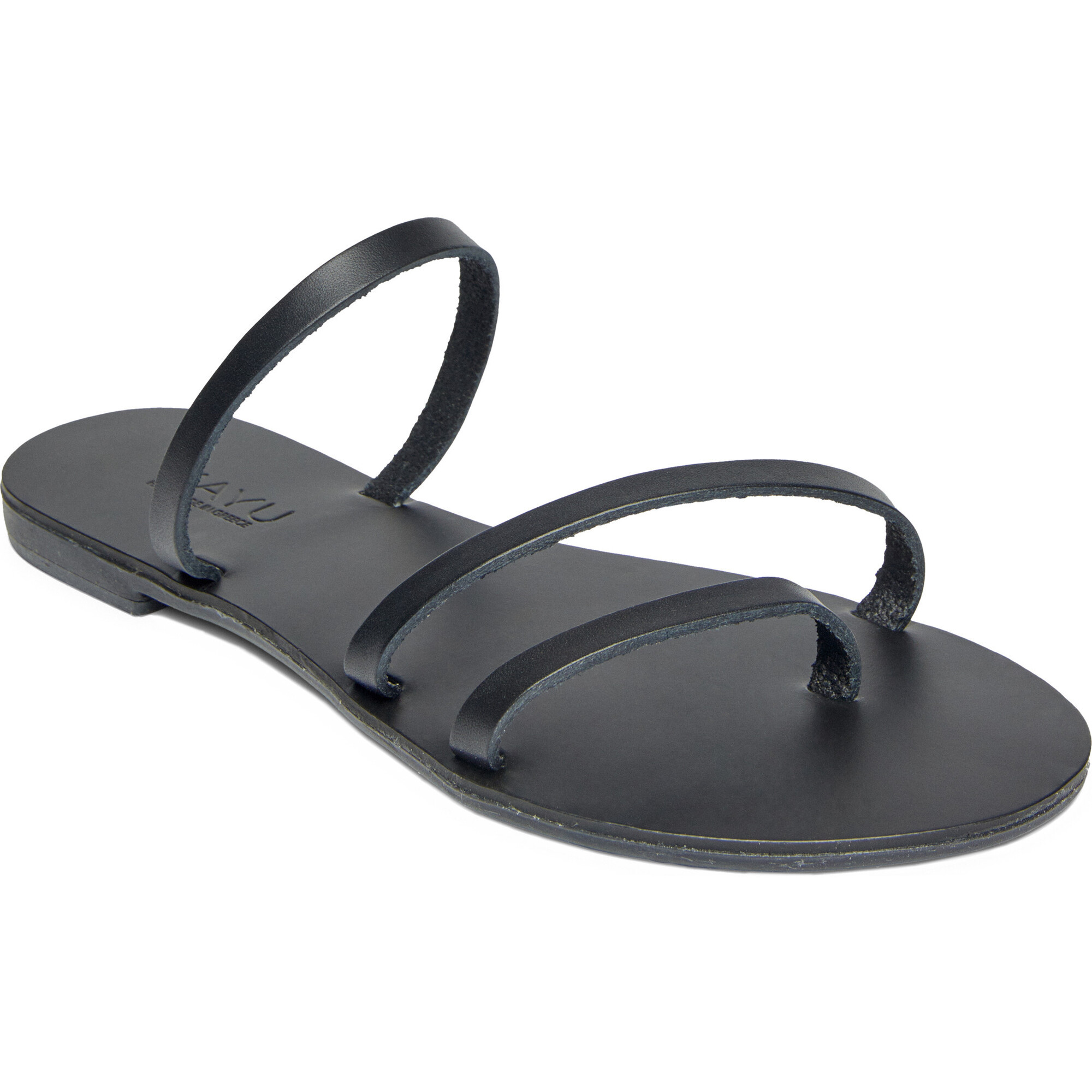 Women's Olympia Delicate 3-Strap Sandals, Black | Maisonette