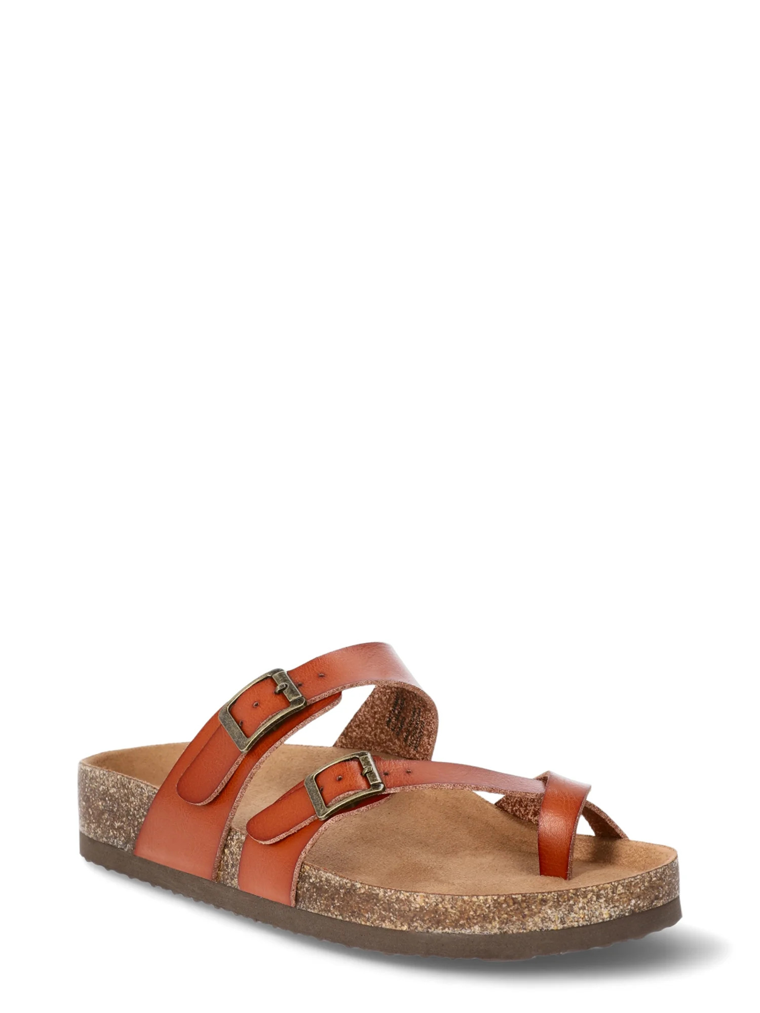 Time and Tru Women's Footbed Thong Sandals, Sizes 6-11 | Walmart (US)