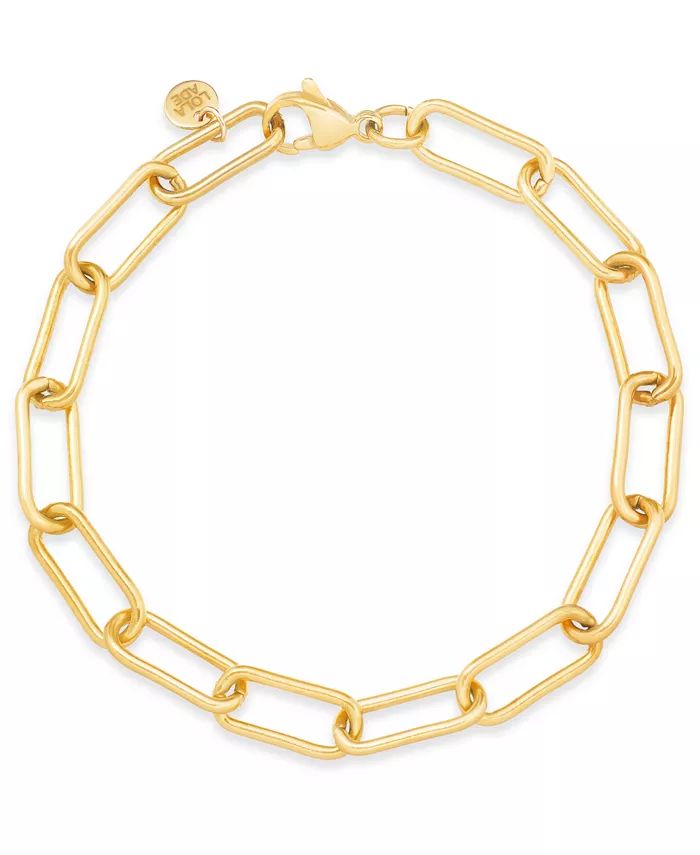 18k Gold-Plated Stainless Steel Paperclip Chain Link Bracelet | Macy's