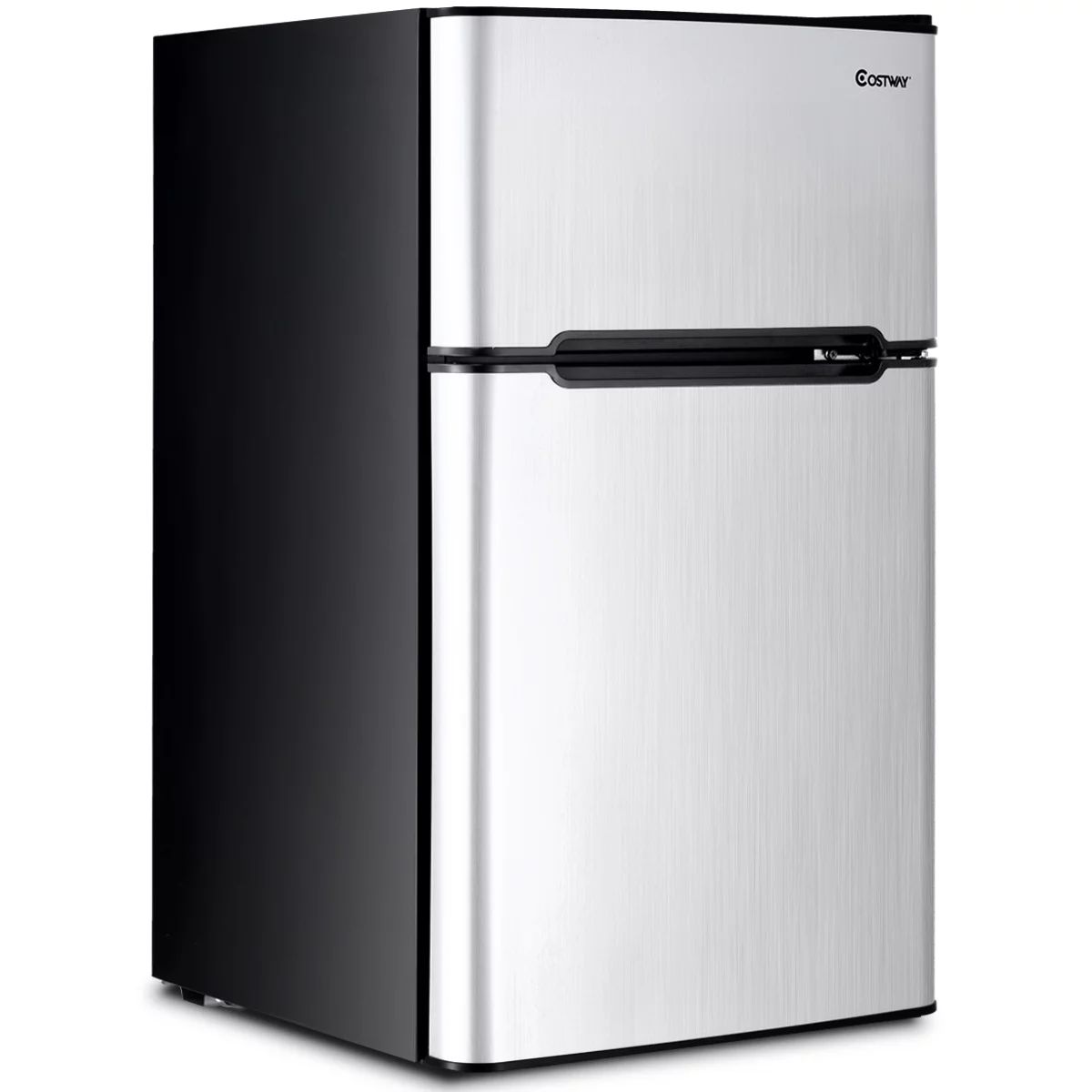 Costway  Refrigerator Small Freezer Cooler Fridge Compact 3.2 cu ft. Unit, Grey - Walmart.com | Walmart (US)