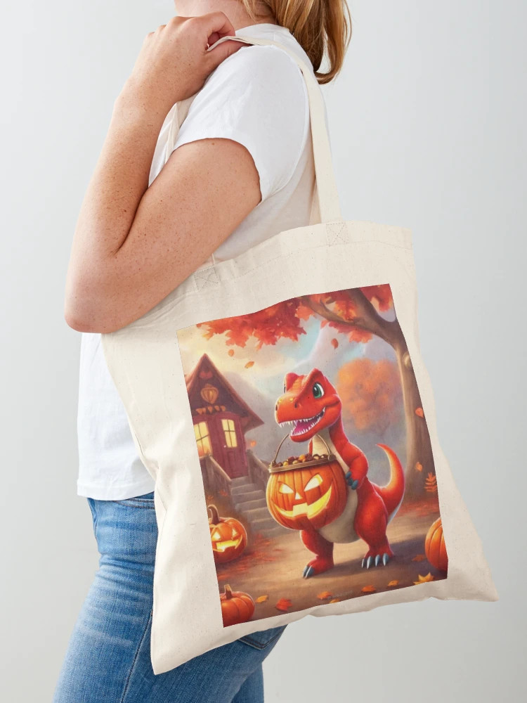 Halloween Dinosaur Tote Bag | Redbubble (US)