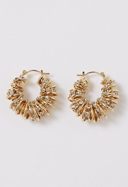 Radiant Multi-Loop Hoop Earrings in Gold | Chicwish