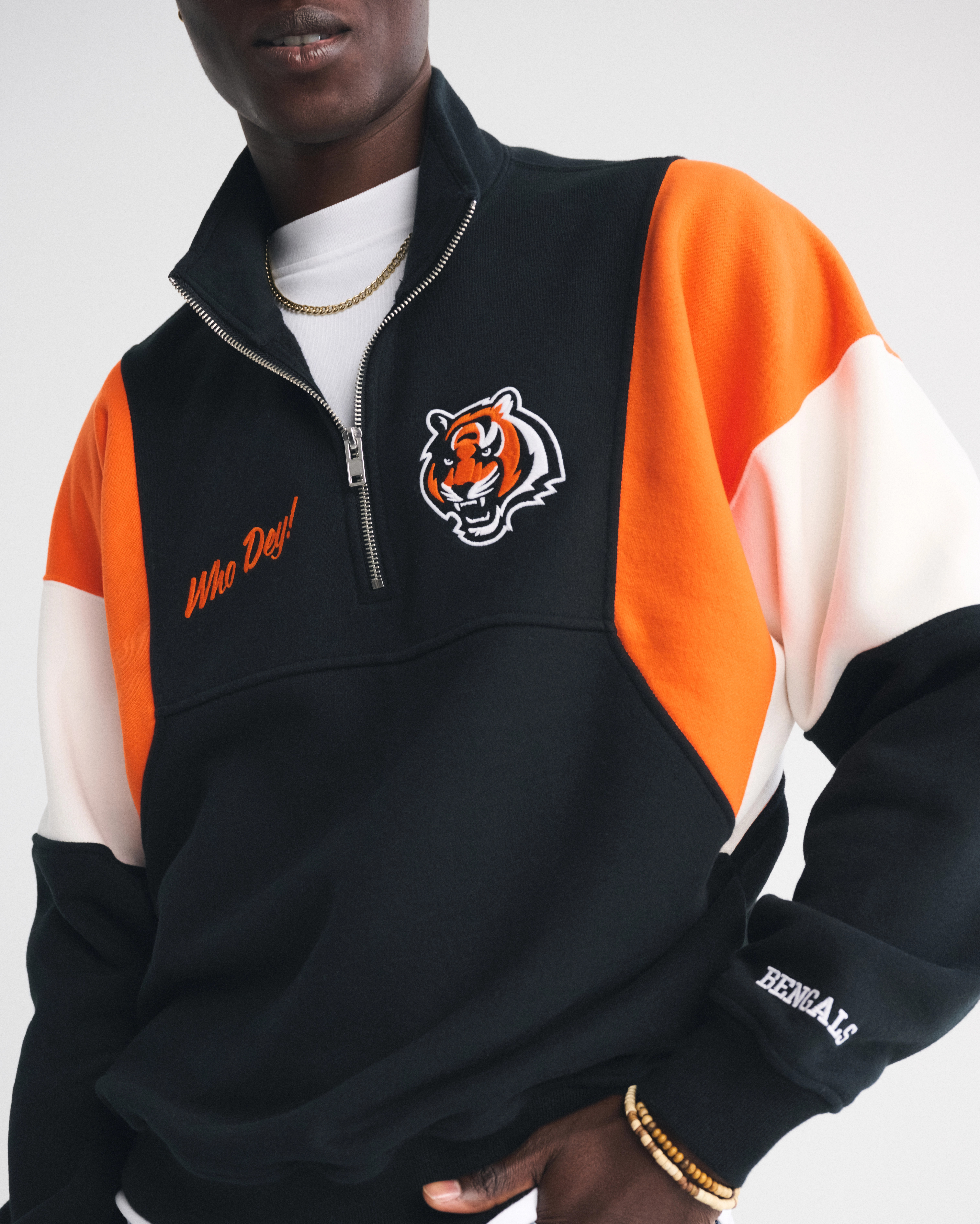 Cincinnati Bengals Half-Zip Sweatshirt | Abercrombie & Fitch (US)