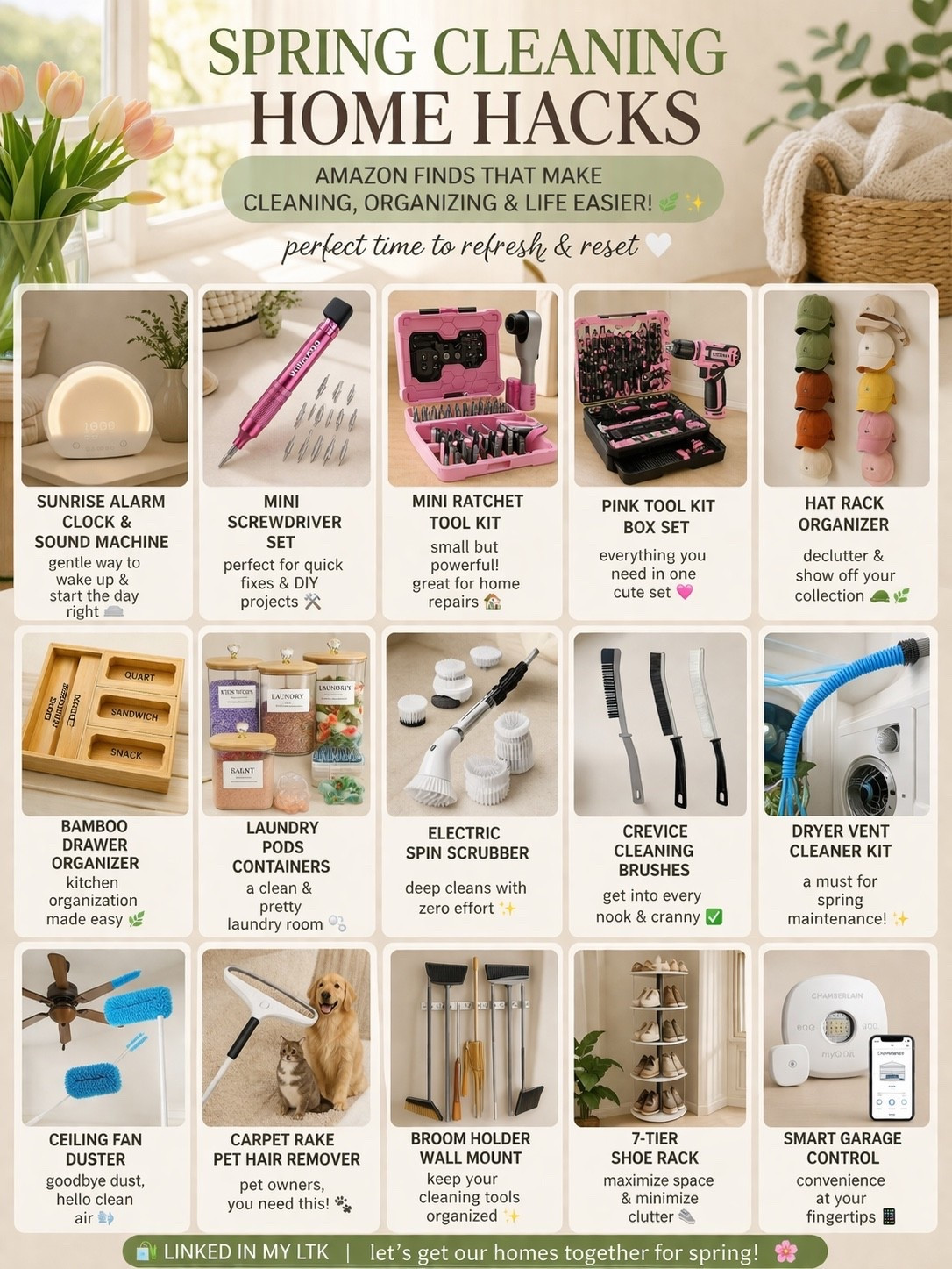 Spring cleaning just got an upgrade 🧼✨  

These Amazon home hacks are making my life SO much easier—cleaner space, better organization, less chaos 🙌  

From deep cleaning tools to smart storage finds… these are the little things that make a BIG difference 🤍  

Everything is linked in my LTK 🫶  

#amazonfinds #amazonhome #homehacks #springcleaning #cleaningmotivation #organizationideas #homeorganization #declutter #cleanhome #amazonmusthaves #homefinds #organizationhacks #kitchenorganization #bathroomorganization #cleaningtips #homeinspo #ltkhome #ltkfinds #ltkstyle #viralfinds

#LTKSaleAlert #LTKmomlife #LTKSeasonal