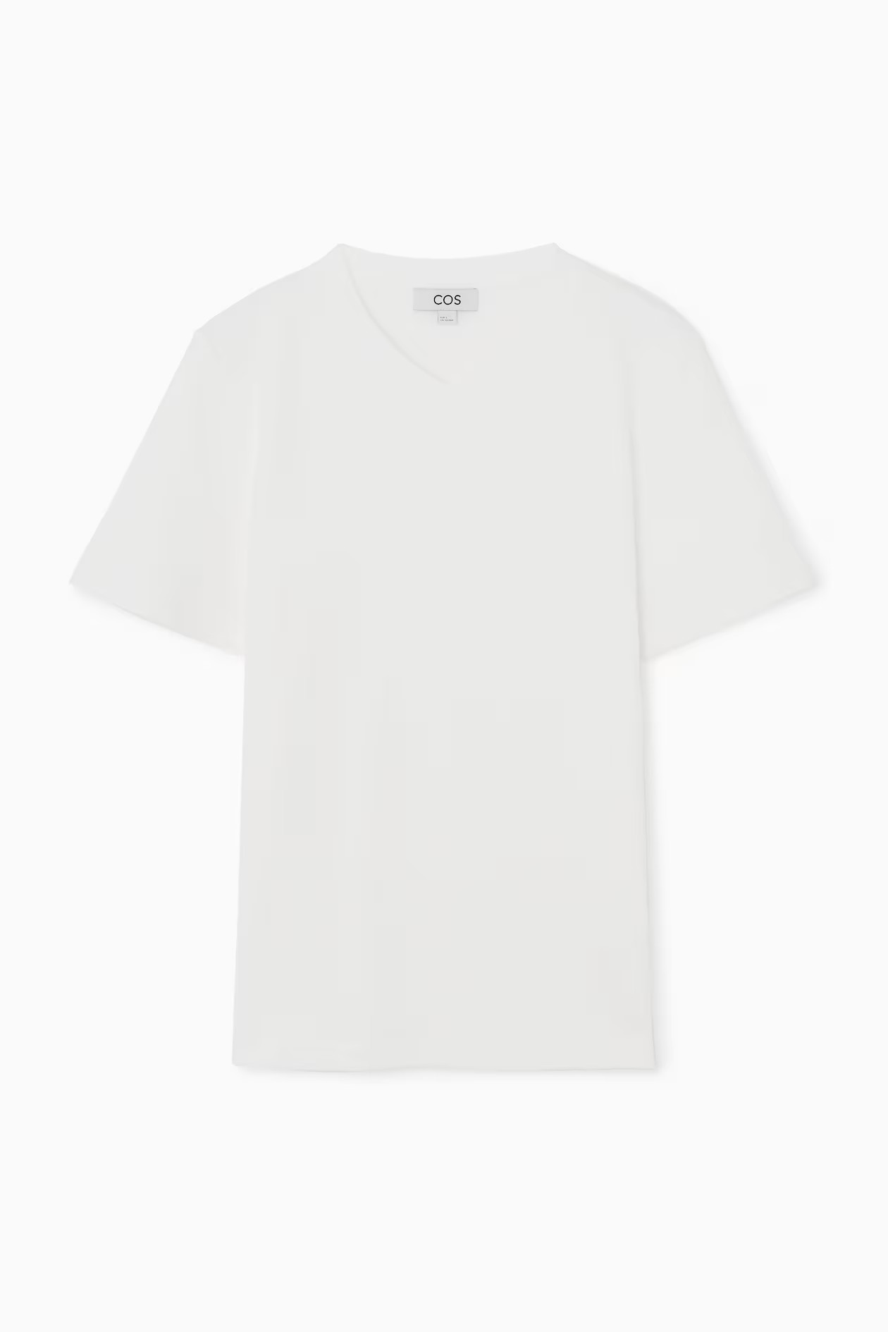 REGULAR BOXY V-NECK T-SHIRT - WHITE | COS (AU)