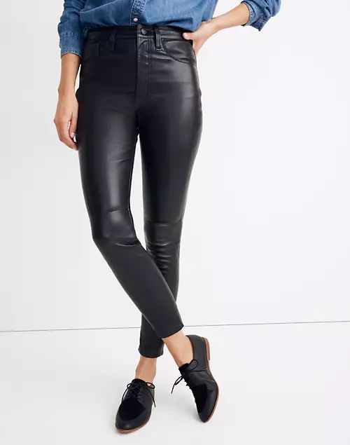 11" High-Rise Skinny Jeans: Leather Edition | Madewell