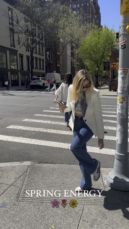 Spring means for me blazer season. Styling the white blazer with my favorite flare jeans from Walmart. 

Spring outfit • white blazer outfit • new york 

#LTKVideo #LTKworkwear #LTKstyletip