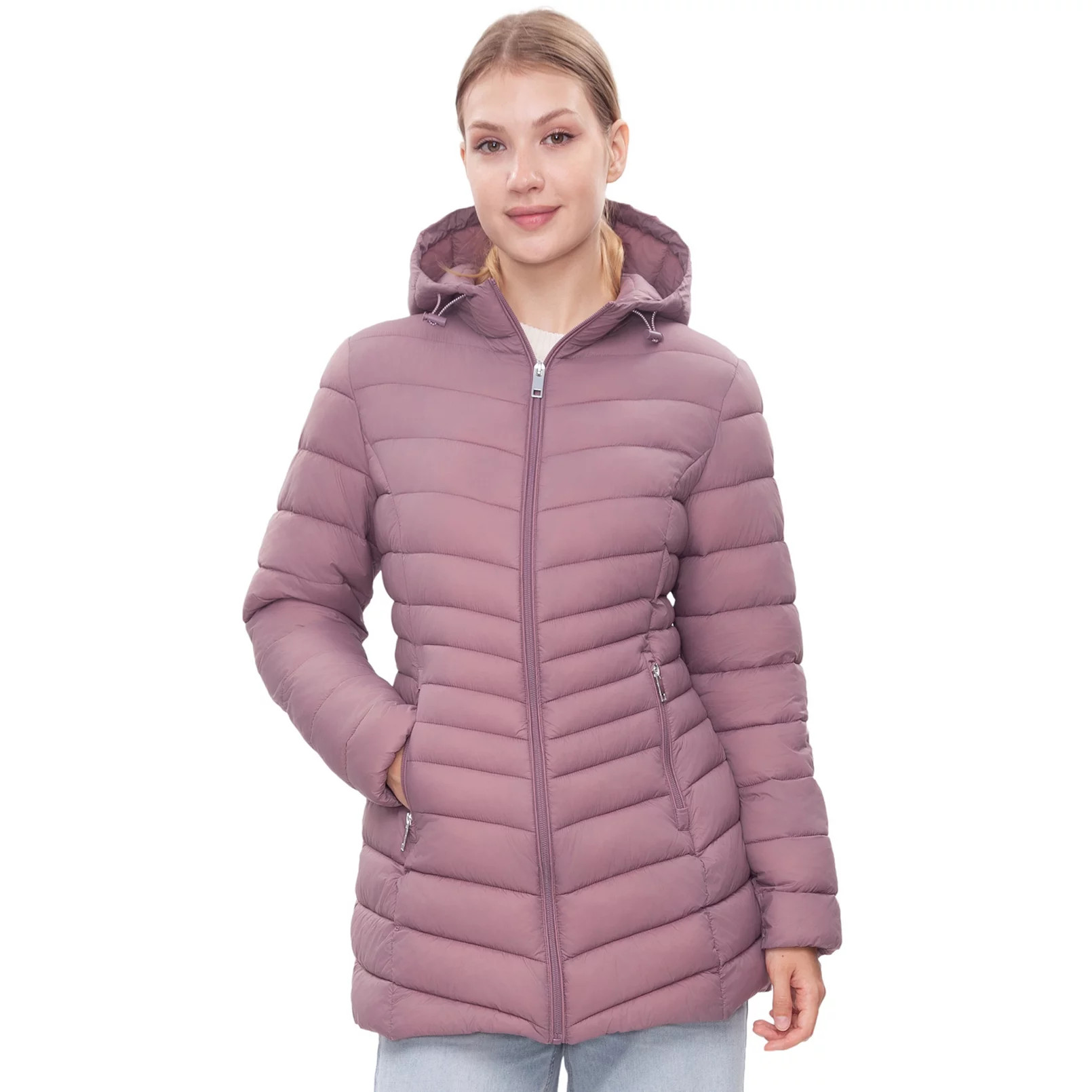 Women's Rokka&Rolla Long Lightweight Packable Puffer Jacket | Kohl's