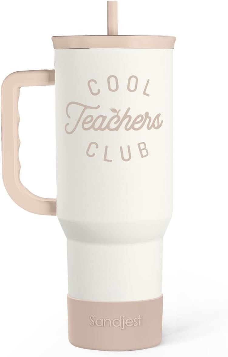 SANDJEST Teacher Appreciation Gift for Women – Stainless Steel Insulated Tumbler with Handle - ... | Amazon (US)