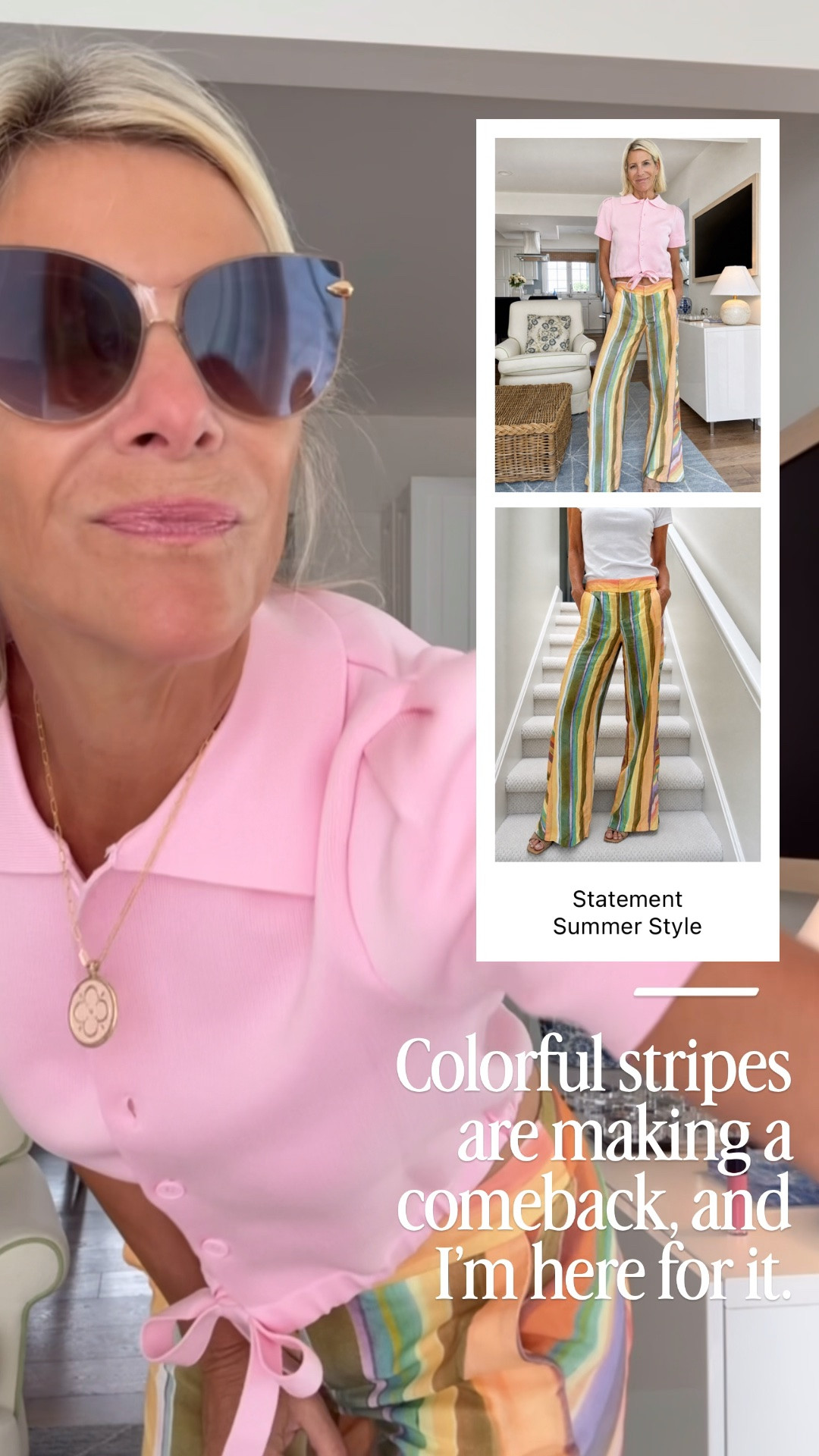 Sometimes the best outfits start with one fun piece. These bestselling striped wide-leg pants bring the perfect mix of color and effortless style, while a simple white tee keeps the look fresh and balanced. Whether you’re heading on vacation, meeting friends for lunch, or enjoying a sunny weekend, these lightweight pants make getting dressed easy, and unforgettable.

👩‍💻 LTK PRO TIPS
❤️ Heart = Support my posts ;-)
🔖 Save = Keep this outfit for your next vacation or summer outing.
📋 Lists = Organize your favorite colorful wardrobe finds.
📲 Share = Send this to a friend who loves bold summer style.
💬 Comment = Would you style these with a simple white tee or a colorful top?

#LTKootd #LTKSeasonal #LTKOver40