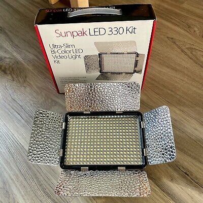 (Open Box Demo) Sunpak LED 330 Video Light Kit with Battery & Charger | eBay US