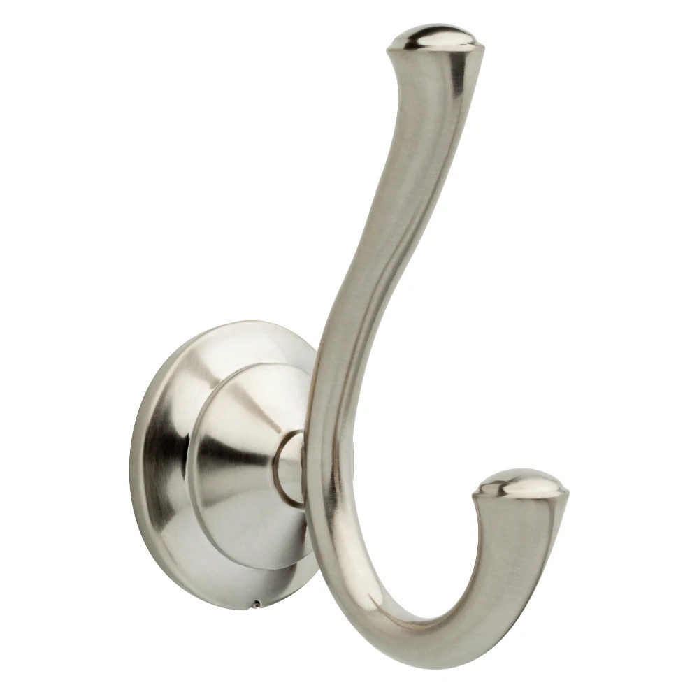 Delta Linden Brilliance Stainless Steel Double -Hook Wall mount Towel Hook | 79435-SS | Lowe's