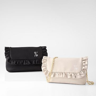 Satin Ruffle Clutch | Mark and Graham