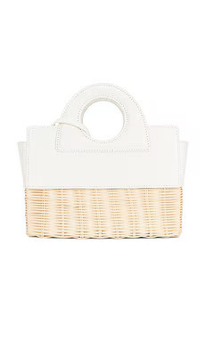 Alexis Penelope Petite Rattan Bag in Blanc from Revolve.com | Revolve Clothing (Global)